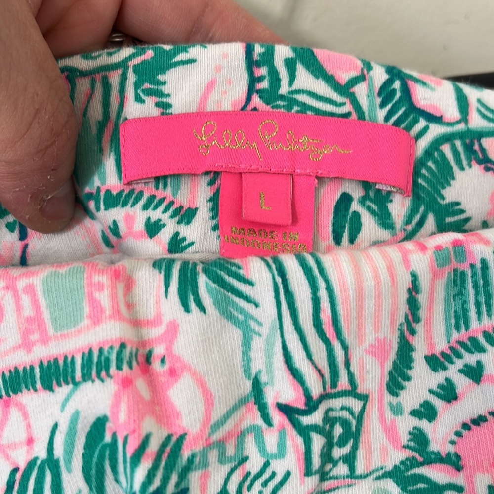 Lilly Pulitzer Madison Skort Bright Agate Green Colorful Camelflage Size Large - Picture 11 of 12